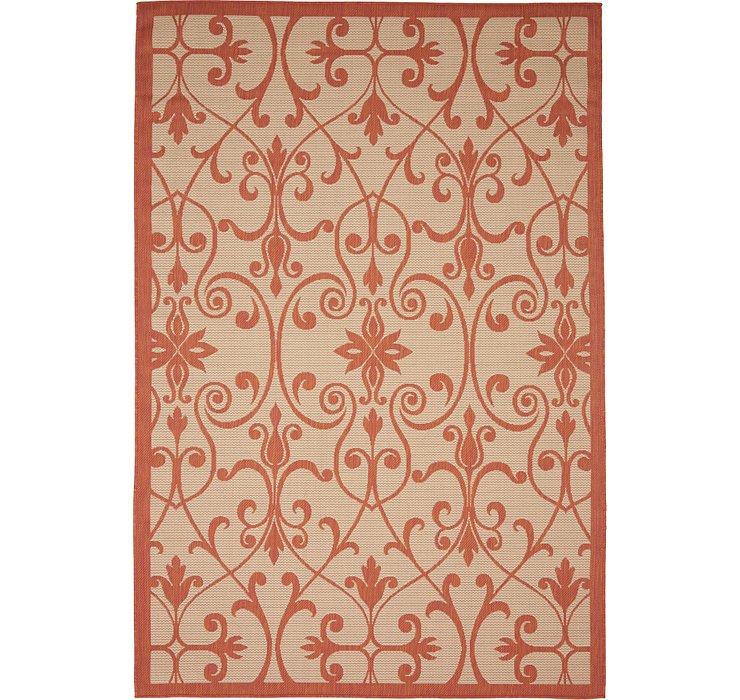 6' x 9' Outdoor Botanical Rug