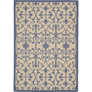 Unique Loom 8' x 11' 4 Outdoor Botanical Rug