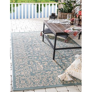 7' x 10' Outdoor Botanical Rug