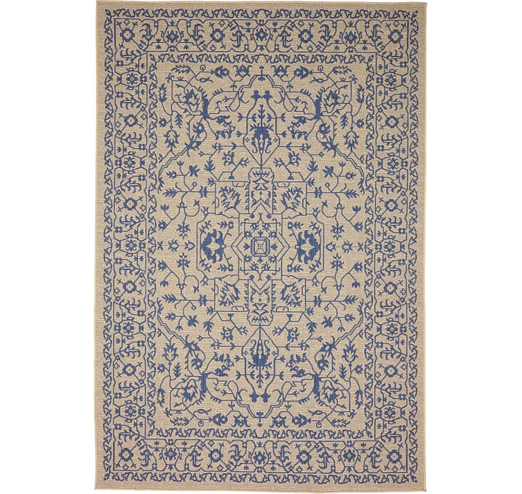 6' x 9' Outdoor Botanical Rug