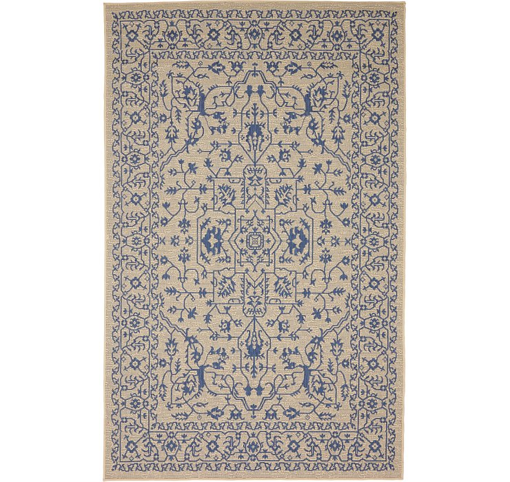 5' x 8' Outdoor Botanical Rug