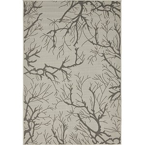 Unique Loom 4' x 6' Outdoor Botanical Rug