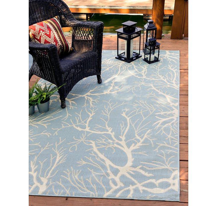 5' x 8' Outdoor Botanical Rug