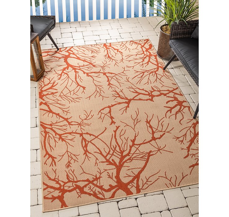 5' x 8' Outdoor Botanical Rug