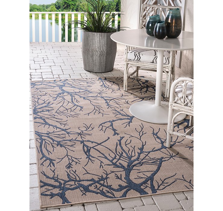 9' x 12' Outdoor Botanical Rug