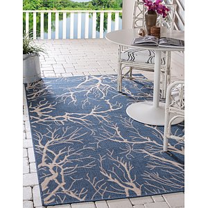 Unique Loom 7' x 10' Outdoor Botanical Rug