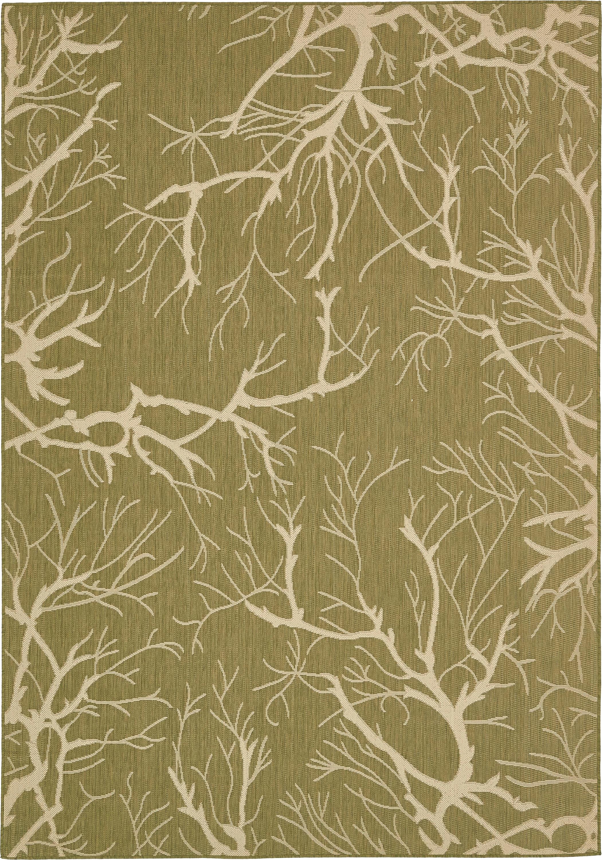 Green 7' x 10' Outdoor Botanical Rug eSaleRugs