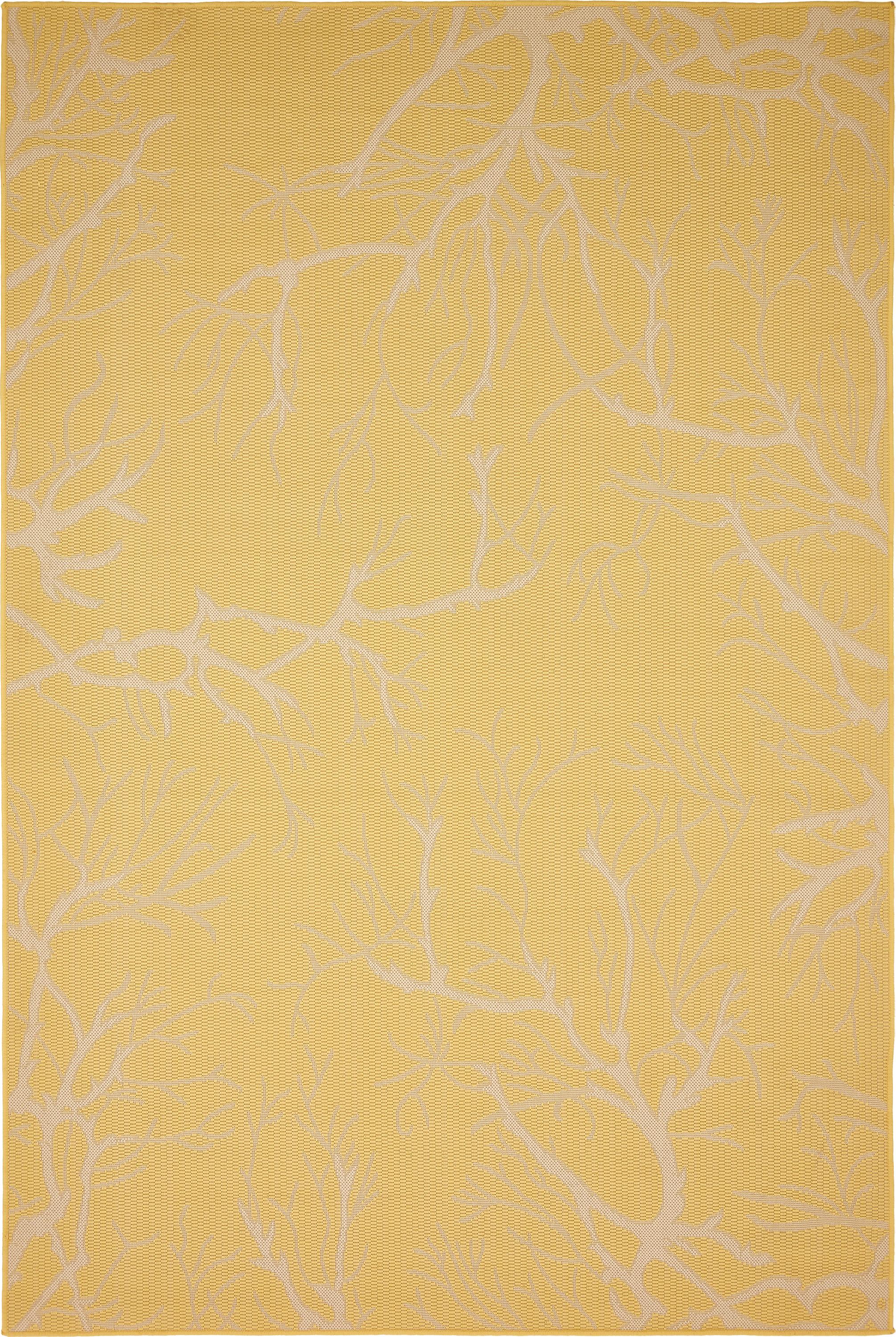Yellow 6' x 9' Outdoor Botanical Rug eSaleRugs