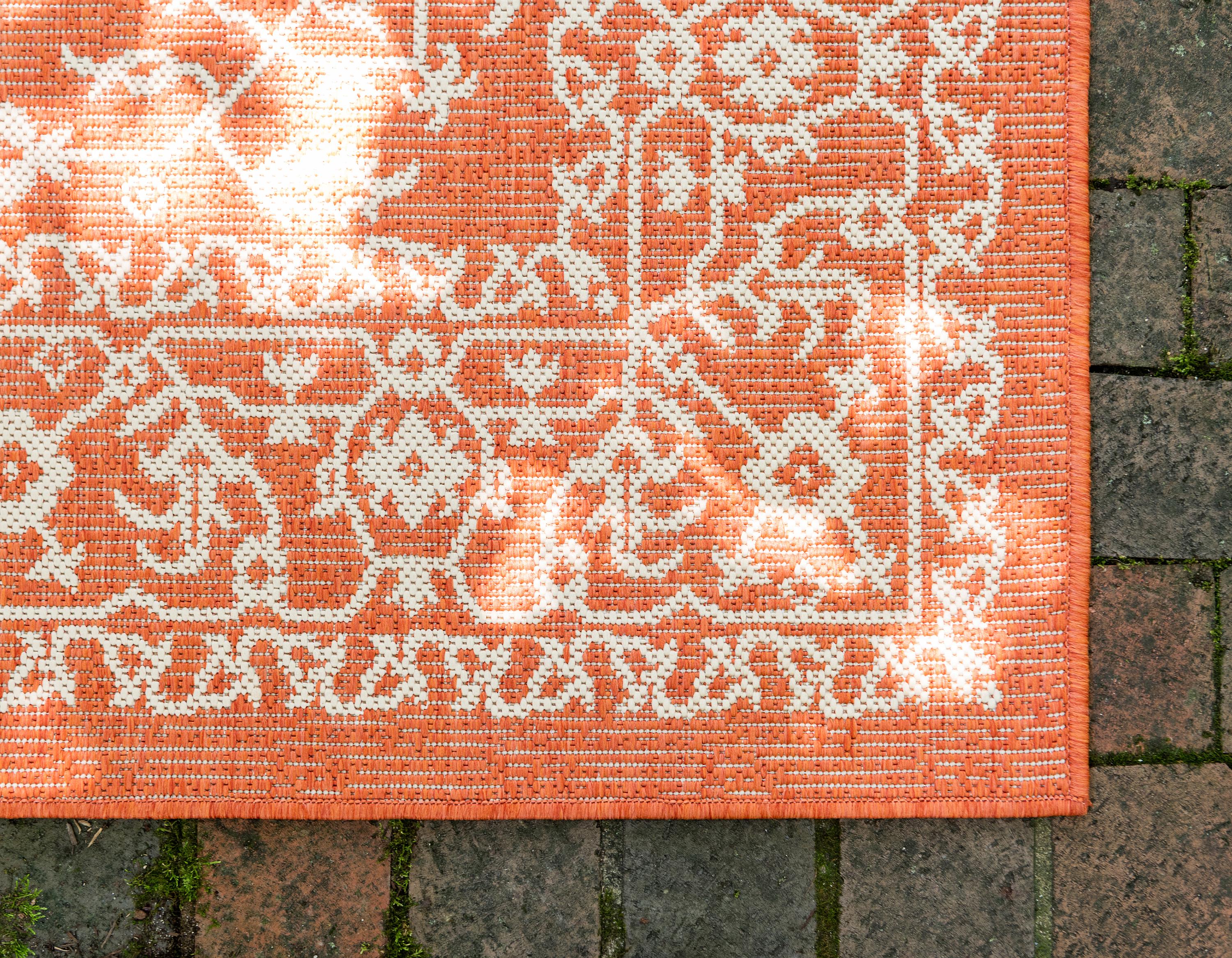 Terracotta 9' x 12' Outdoor Botanical Rug eSaleRugs