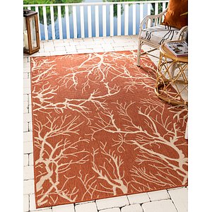 8' x 11' 4 Outdoor Botanical Rug