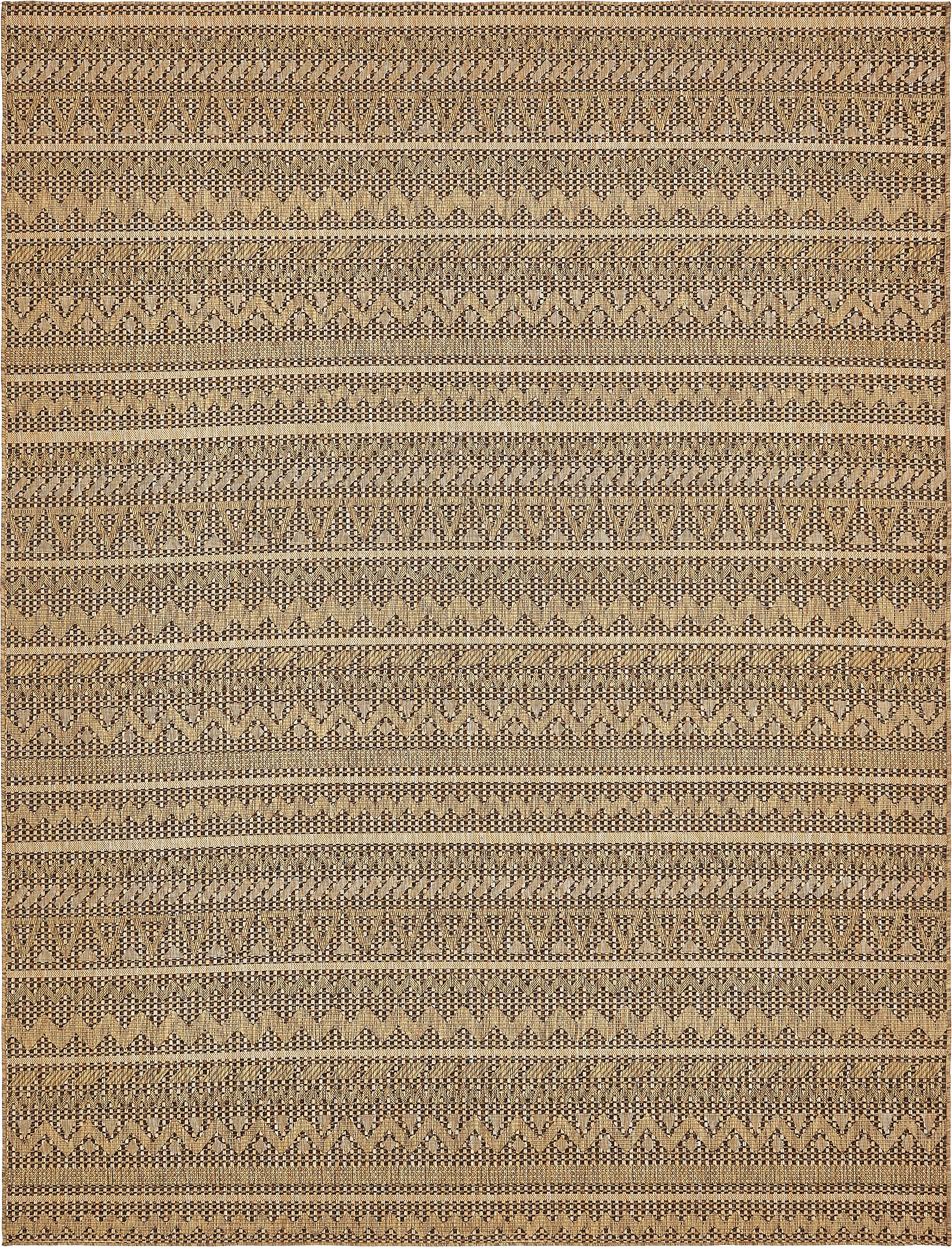 Light Brown 9' x 12' Outdoor Modern Rug eSaleRugs