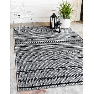 Unique Loom 4' x 6' Outdoor Modern Rug