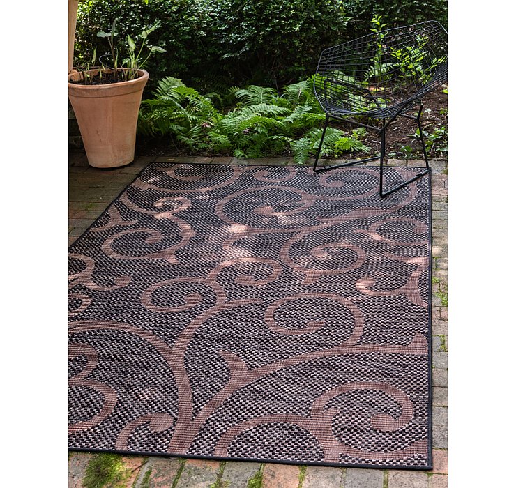 5' x 8' Outdoor Botanical Rug