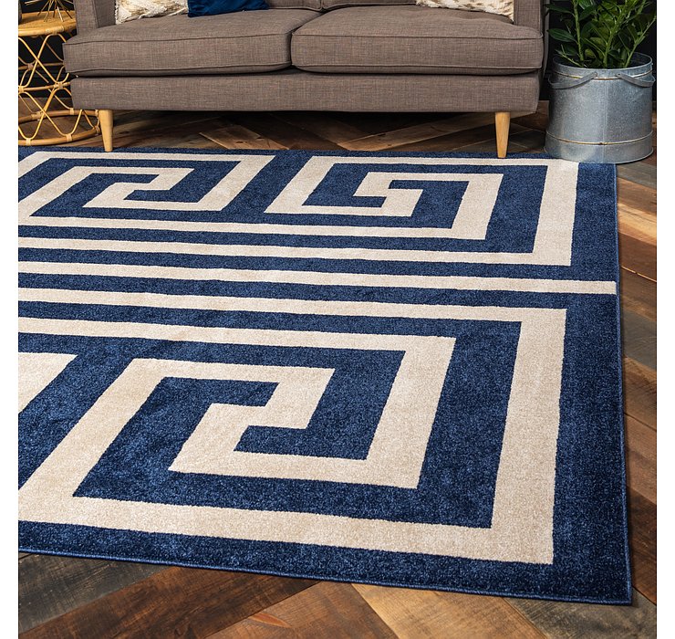 8' x 8' Greek Key Square Rug