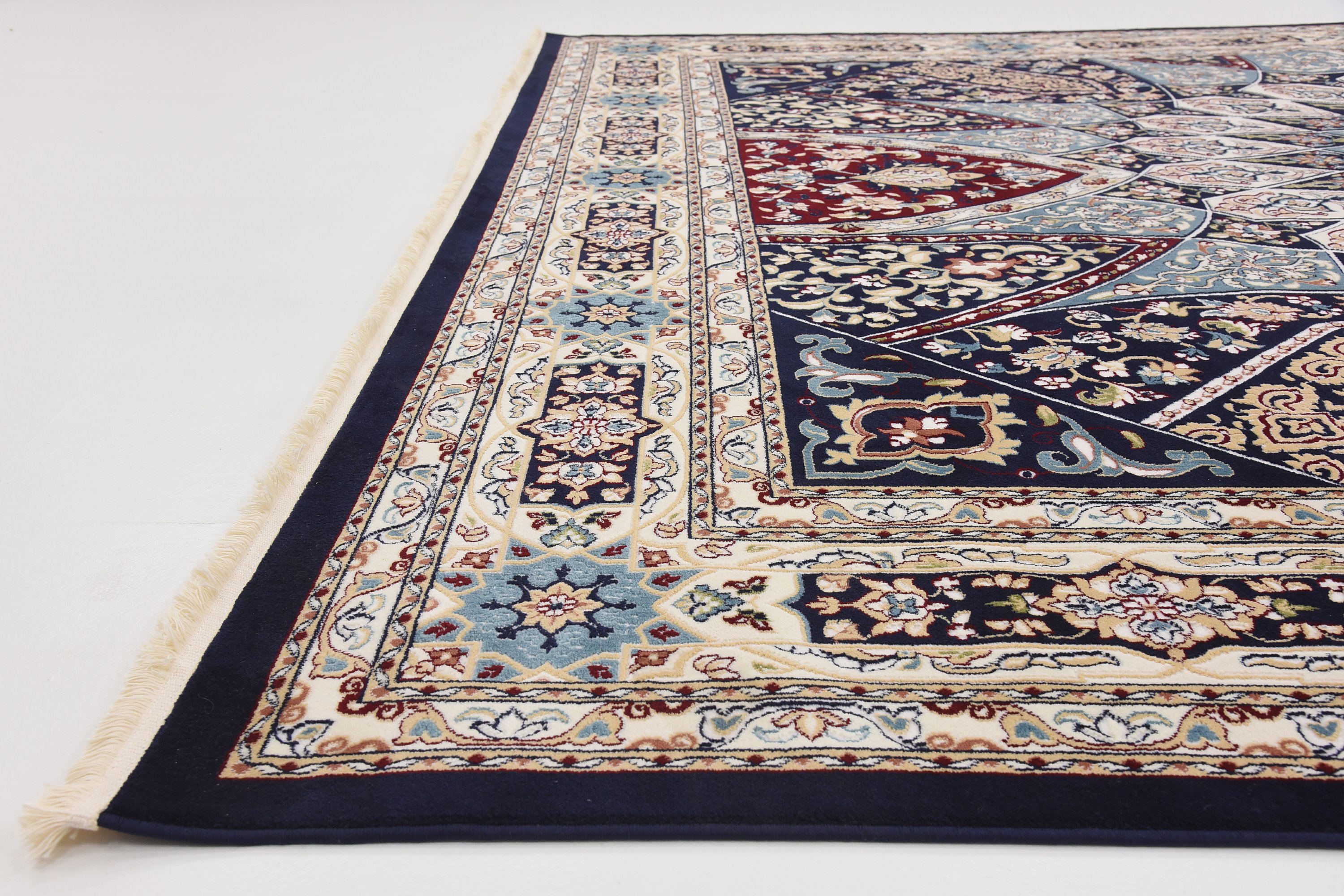 Navy Blue 9' 8 x 13' 3 Nain Design Rug Area Rugs eSaleRugs