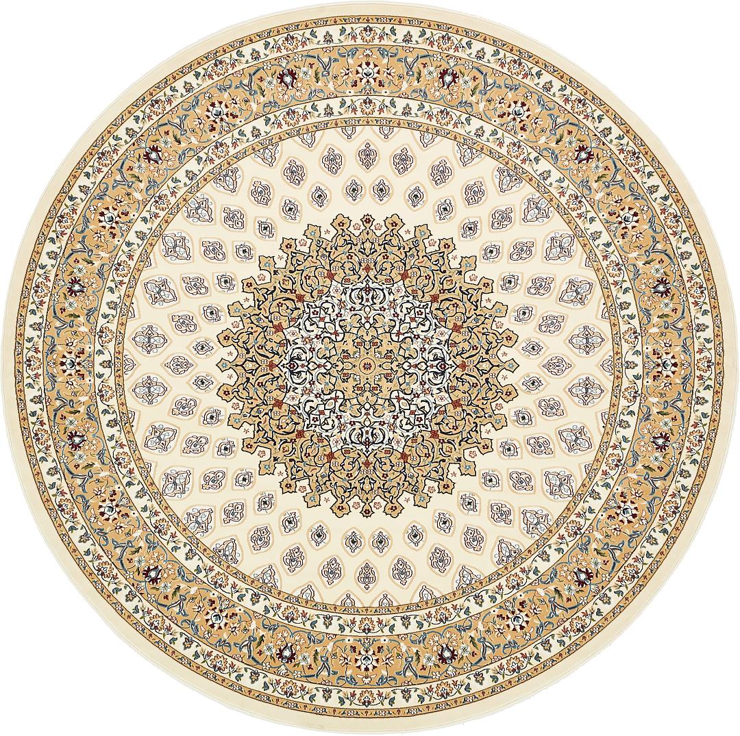 Ivory 10' x 10' Nain Design Round Rug Area Rugs eSaleRugs