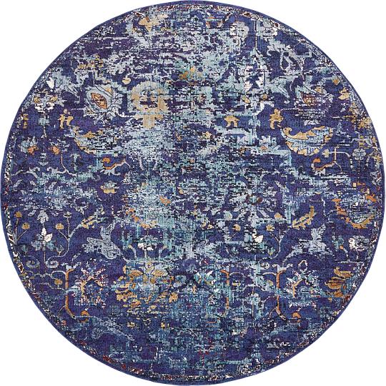 Navy Blue 8' x 8' Lexington Round Rug Area Rugs eSaleRugs