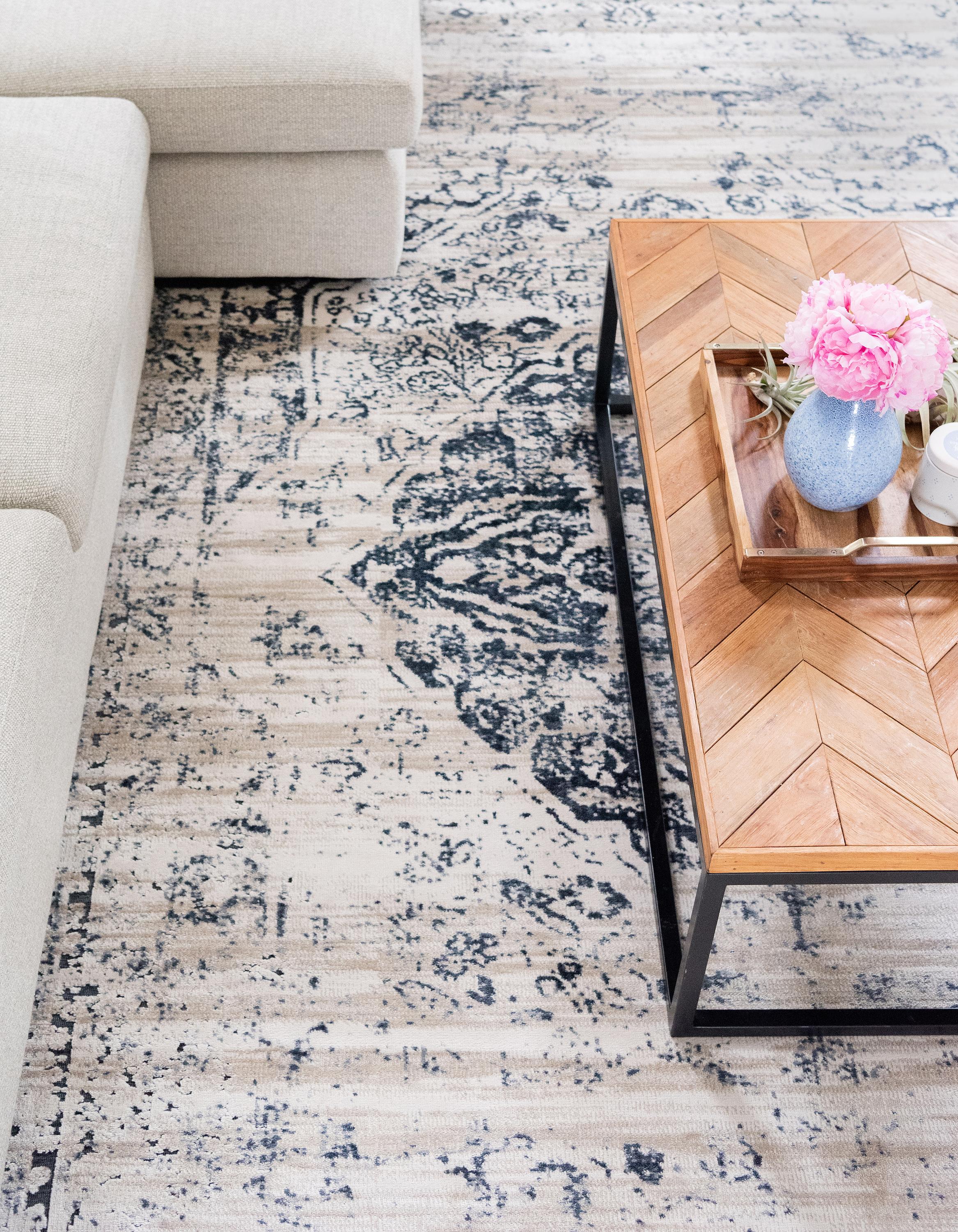 Dark Blue 9' x 12' Villa Rug Area Rugs eSaleRugs