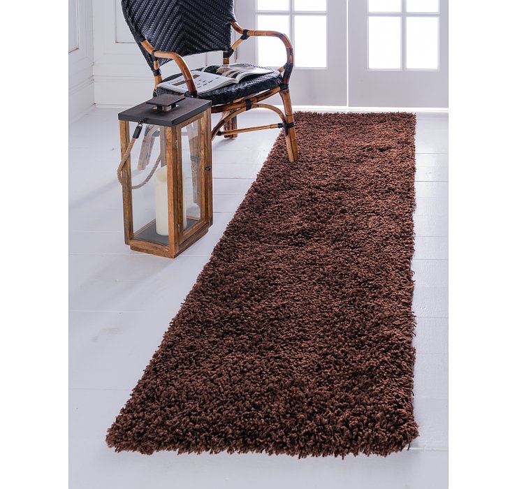 2' 6 x 16' 5 Solid Shag Runner Rug