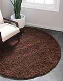 6' x 6' Solid Shag Round Rug thumbnail