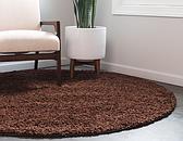 6' x 6' Solid Shag Round Rug thumbnail