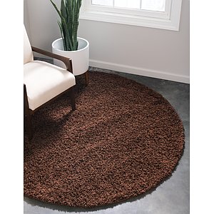 250cm x 250cm Solid Shag Round Rug