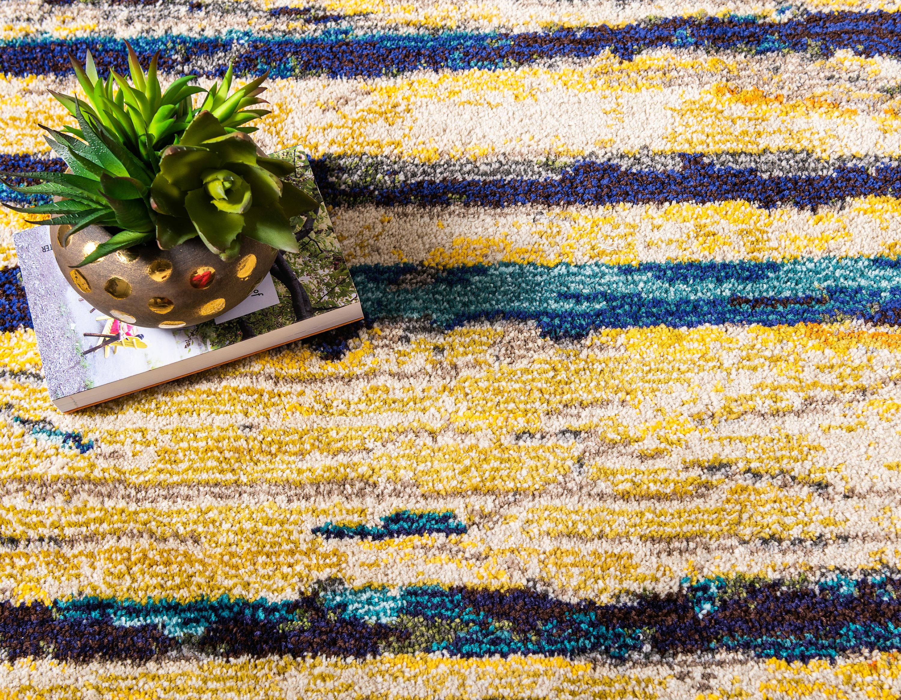 Yellow 2' 7 x 10' Casablanca Runner Rug Area Rugs eSaleRugs