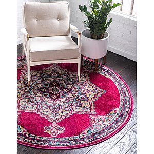 Unique Loom 6' x 6' Medici Round Rug