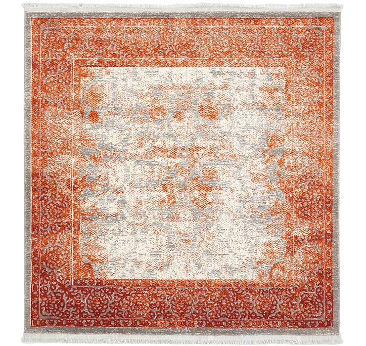4' x 4' New Vintage Square Rug