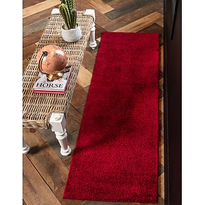 65cm x 395cm Solid Frieze Runner Rug
