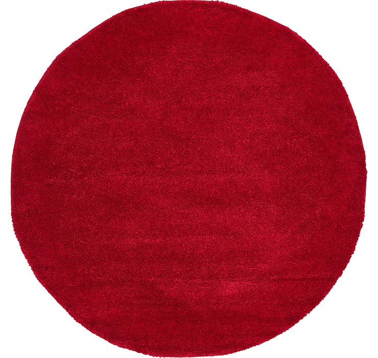 8' x 8' Solid Frieze Round Rug