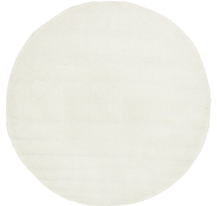 8' x 8' Solid Frieze Round Rug