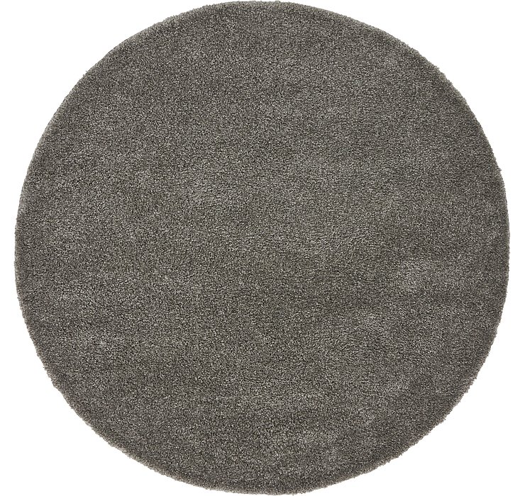 6' x 6' Solid Frieze Round Rug