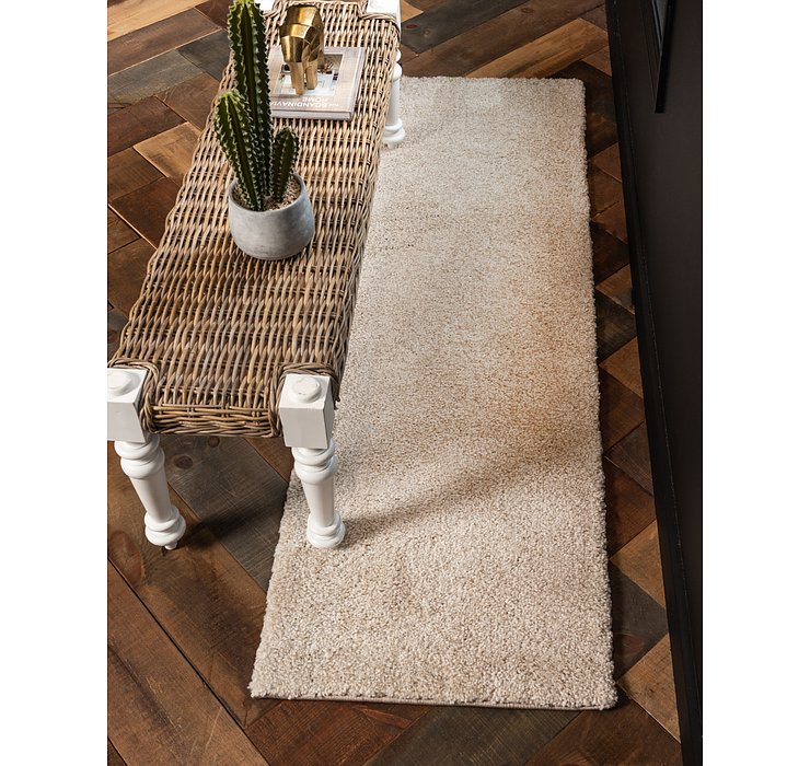 65cm x 395cm Solid Frieze Runner Rug