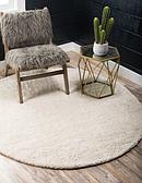 8' x 8' Solid Frieze Round Rug thumbnail