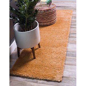 2' 2 x 13' Solid Frieze Runner Rug