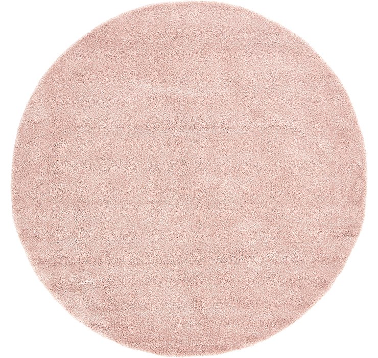 8' x 8' Solid Frieze Round Rug