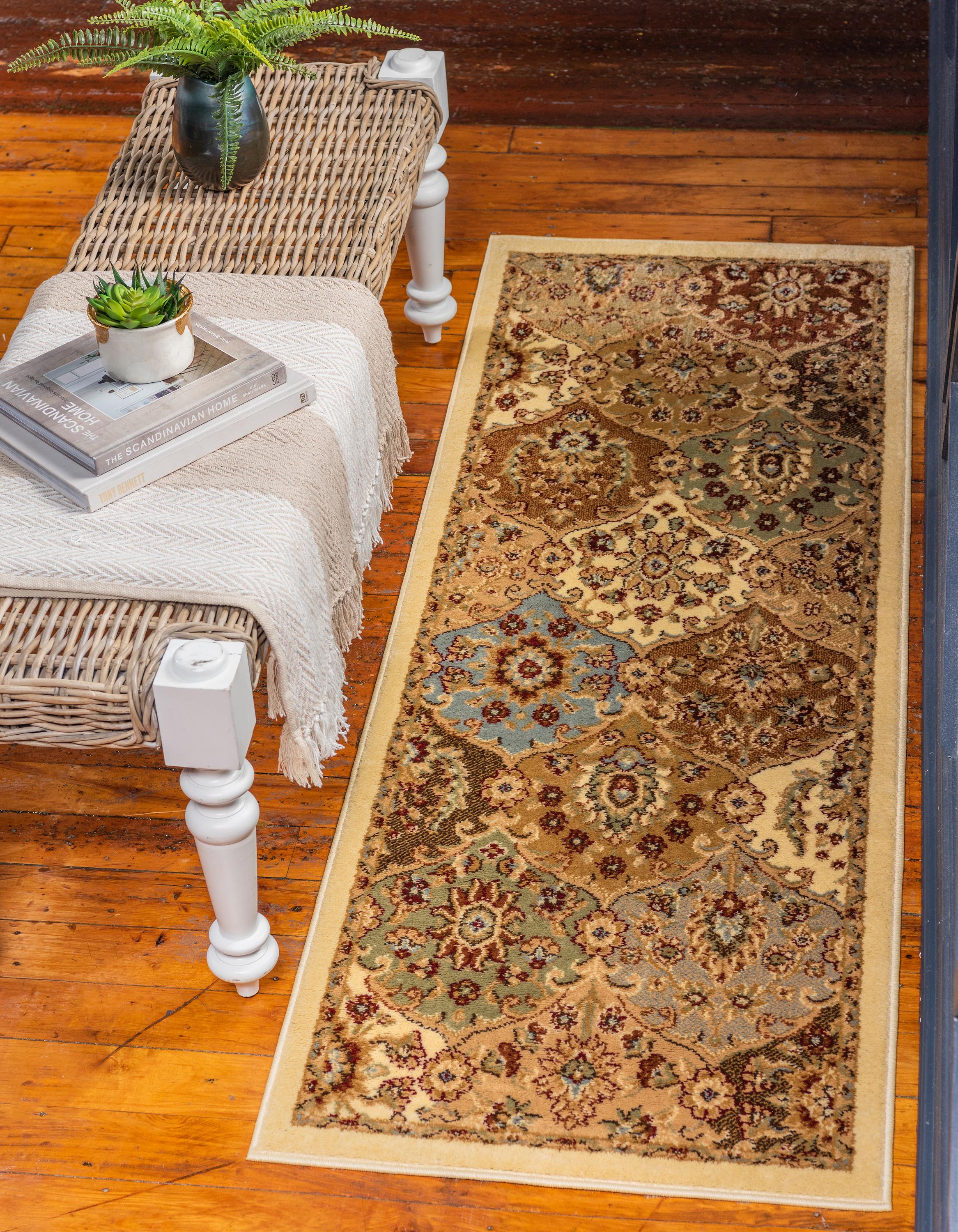 Cream 2' 7 x 10' Classic Agra Runner Rug eSaleRugs