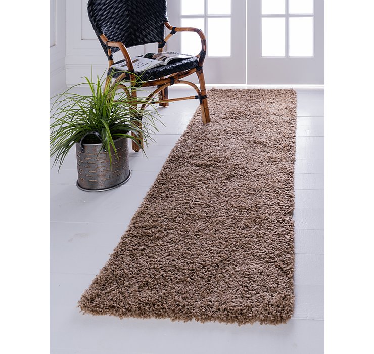 2' 6 x 16' 5 Solid Shag Runner Rug
