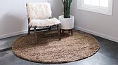 8' 2 x 8' 2 Solid Shag Round Rug thumbnail