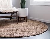 8' 2 x 8' 2 Solid Shag Round Rug thumbnail