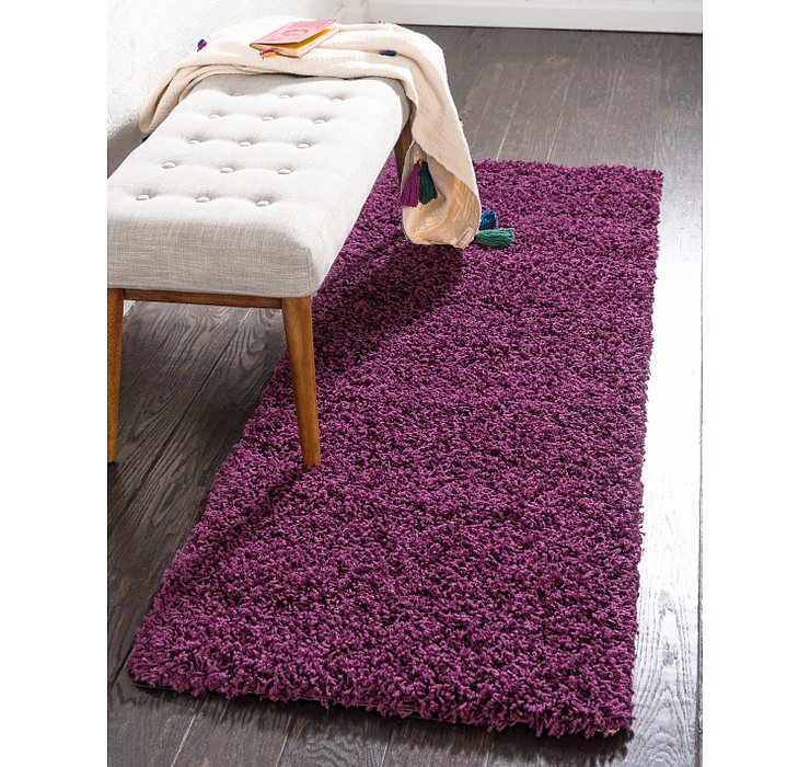 2' 6 x 10' Solid Shag Runner Rug