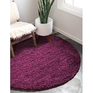 8' 2 x 8' 2 Solid Shag Round Rug
