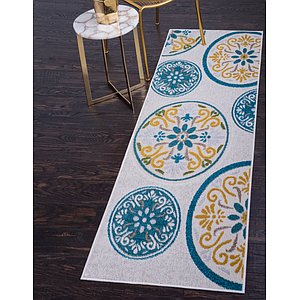 Unique Loom 2' x 6' Outdoor Modern Runner Rug