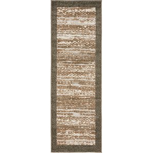 Unique Loom 2' x 6' Outdoor Modern Runner Rug