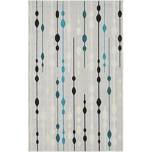 Unique Loom 4' x 6' Outdoor Modern Rug