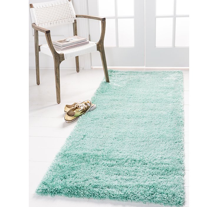 2' 7 x 10' Luxe Solid Shag Runner ...