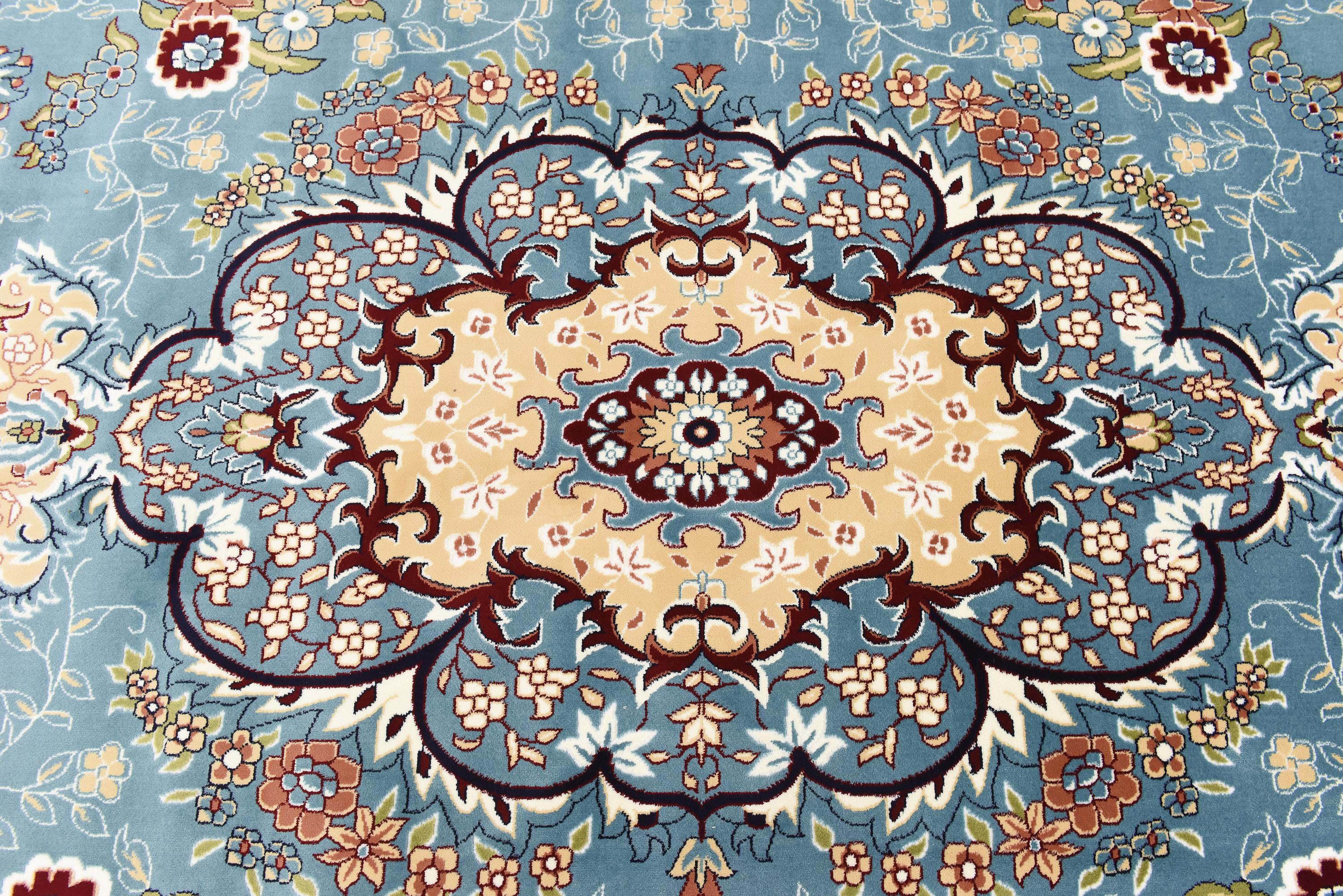 Blue 13' x 19' 8 Tabriz Design Rug eSaleRugs