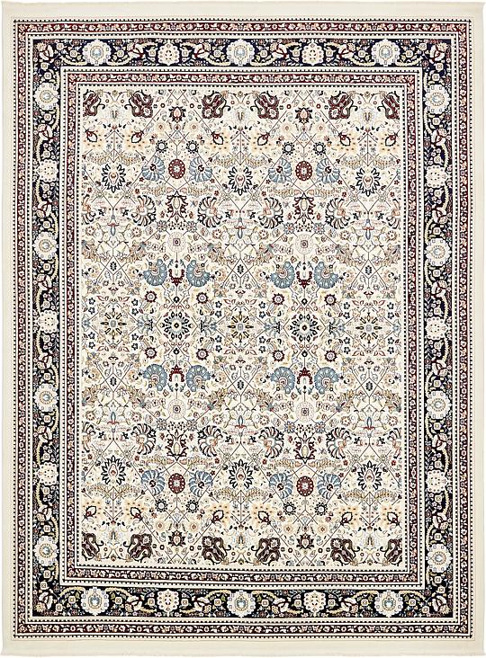 Cream 10' x 13' Tabriz Design Rug Area Rugs eSaleRugs