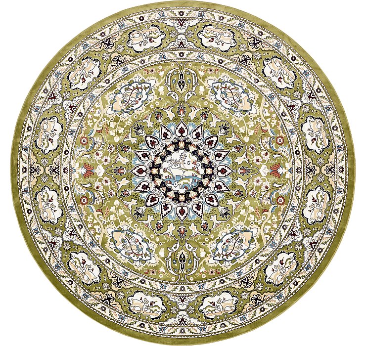 10' x 10' Tabriz Design Round Rug